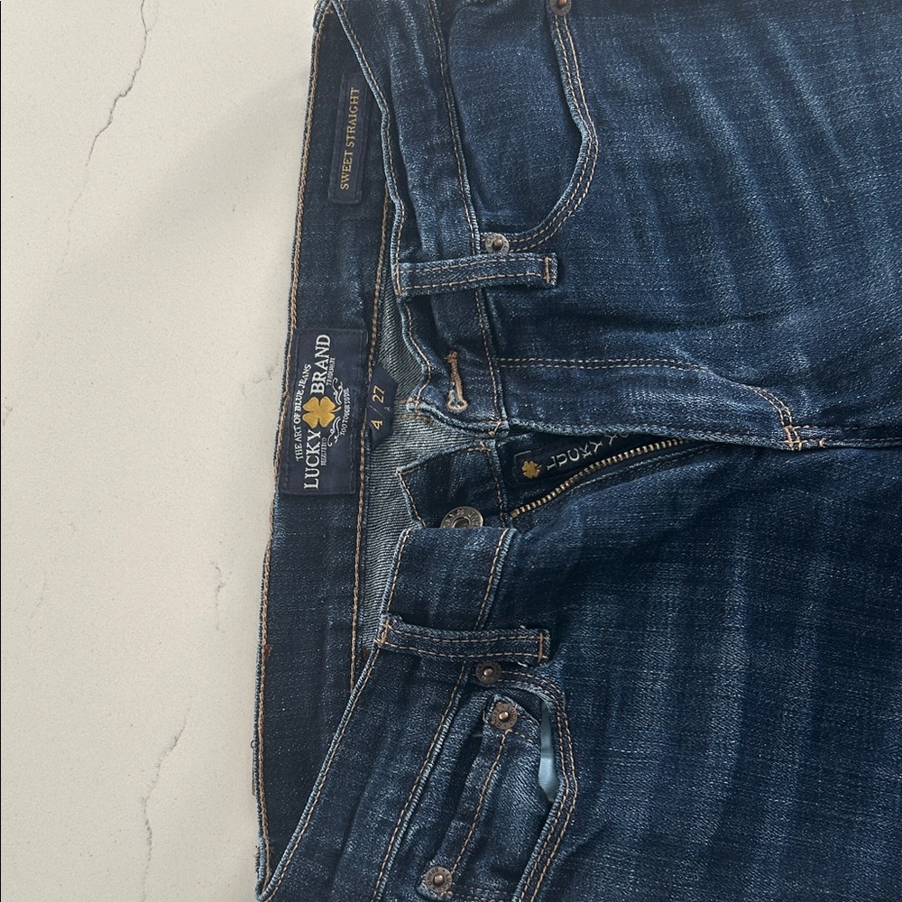Lucky Brand Men's Dark Blue Slim Straight Jeans
